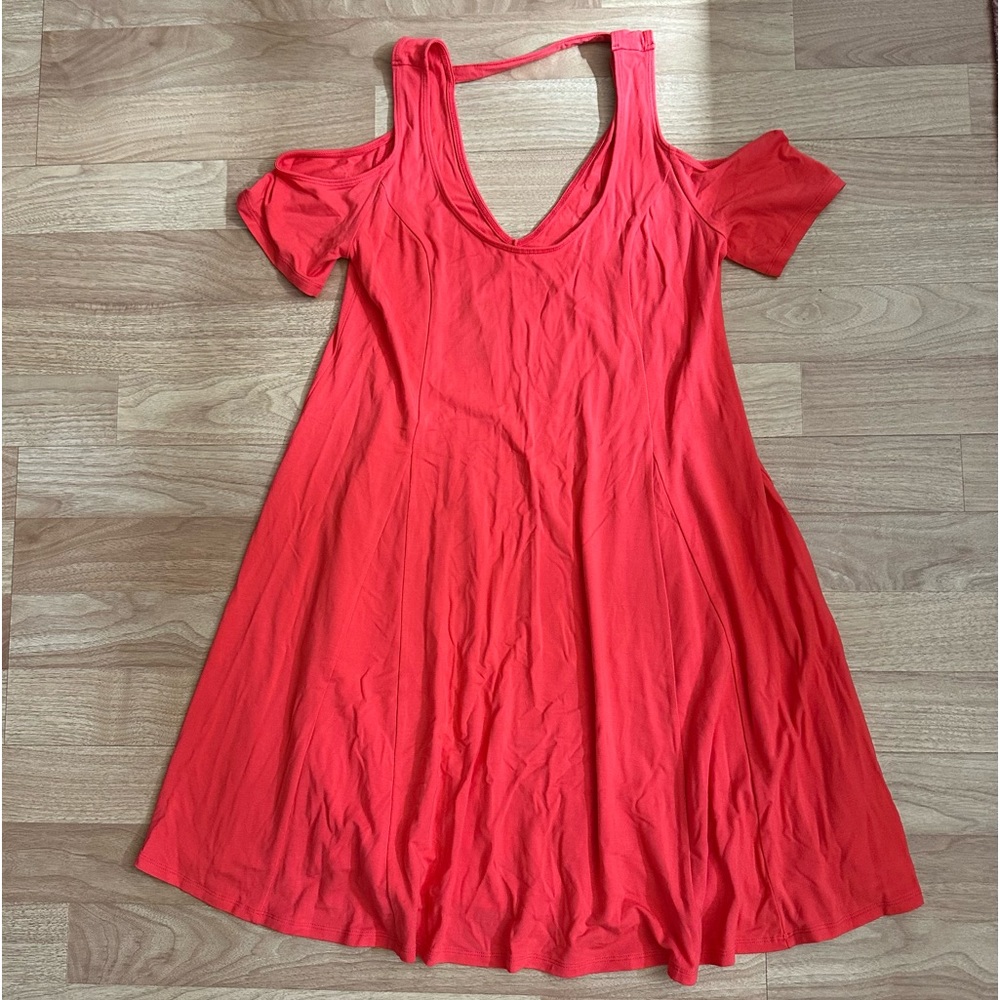NWT Hollister Red Cotton Cold Shoulder Dress